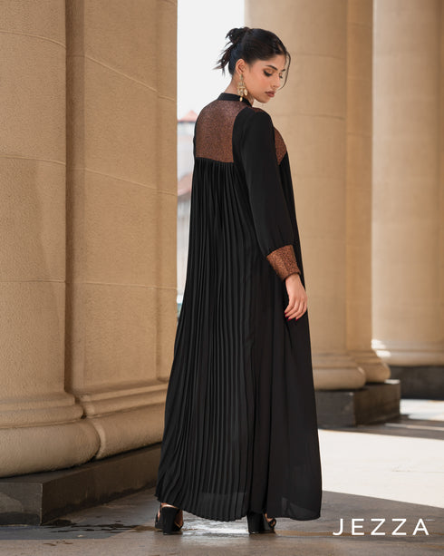 A-Line Dress with Pleated Back Panel 63431